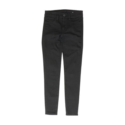 Black Solid Mid Rise Skinny Leg Jeans