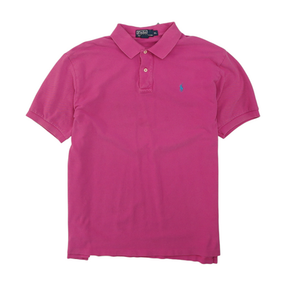 Pink Solid Short Sleeve Polo