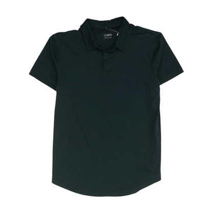 Black Solid Short Sleeve Polo
