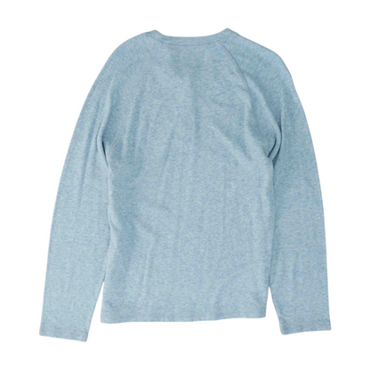 Blue Solid Henley T-Shirt