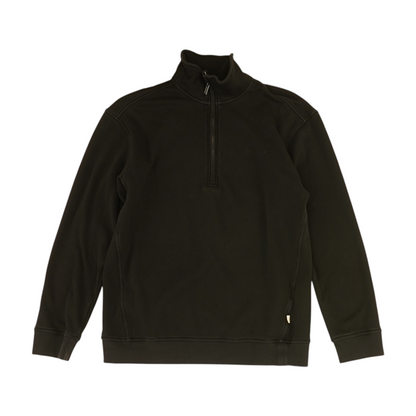 Black Solid 1/4 Zip Pullover