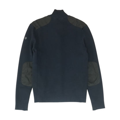 Navy Solid Cardigan Sweater