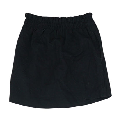 Black Solid Mini Skirt