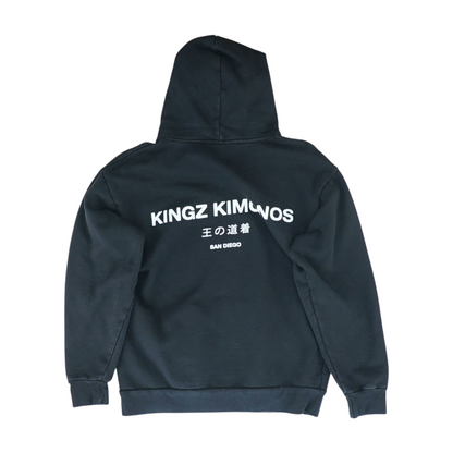 Black Solid Hoodie Pullover