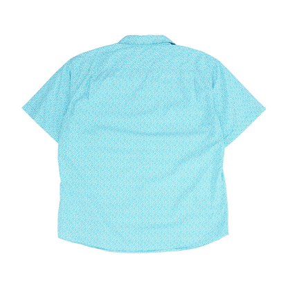 Blue Print Short Sleeve Button Down