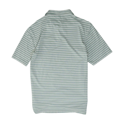 Green Striped Short Sleeve Polo