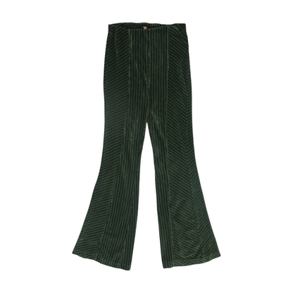 Green Striped Wide Leg Pants