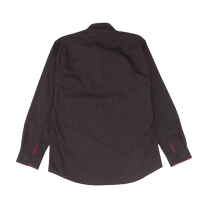 Black Striped Long Sleeve Button Down