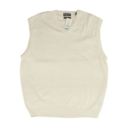 Beige Solid Vest Sweater