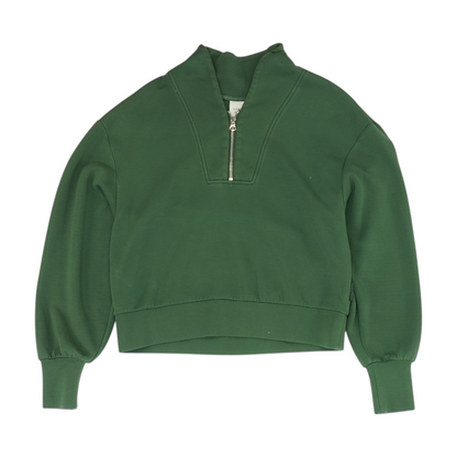 Green Solid 1/4 Zip Pullover