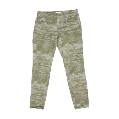 Green Five Pocket Tapered Camo Pants