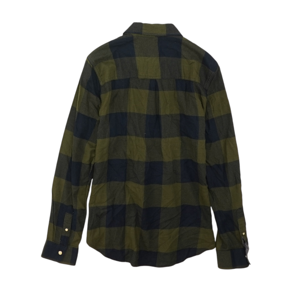 Green Check Flannel Button Down