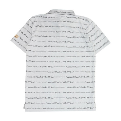 White Graphic Short Sleeve Polo