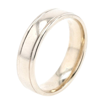 14K White Gold Comfort Fit Ridge Band
