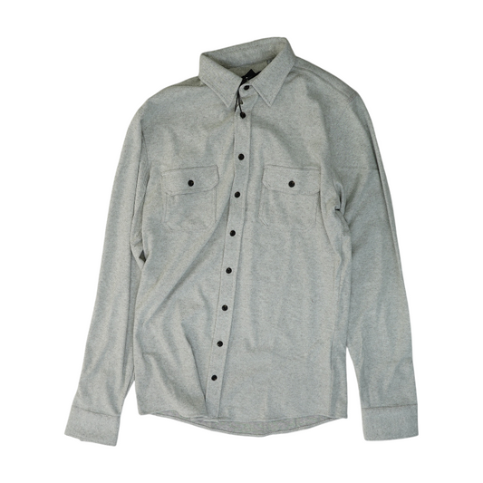 Gray Striped Flannel Button Down