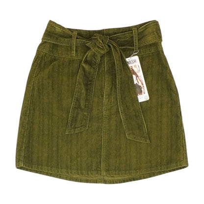 Olive Solid Midi Skirt