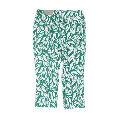 Green Floral Chino Capris