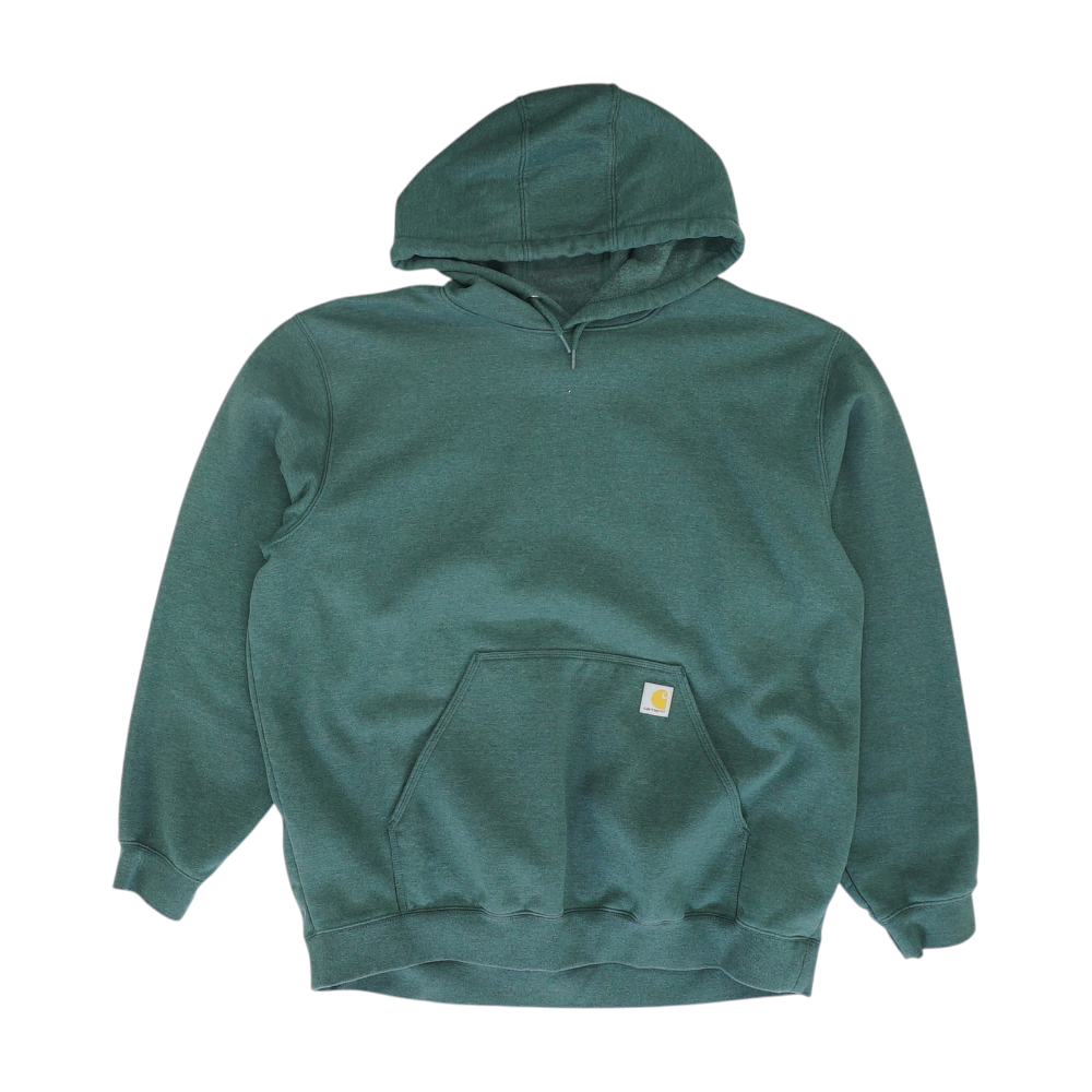 Green Solid Hoodie Pullover