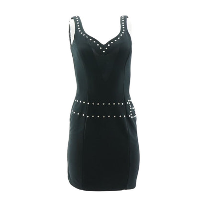 Black Solid Mini Dress