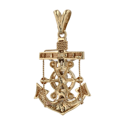 14K Tri-Tone Gold Pendant