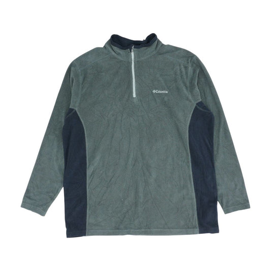 Green Color Block 1/4 Zip Pullover