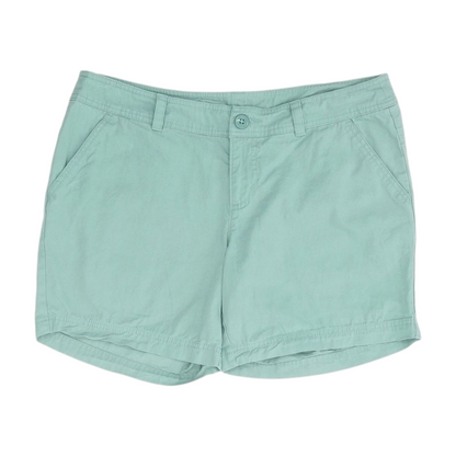 Green Solid Chino Shorts