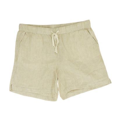 Beige Striped Active Shorts
