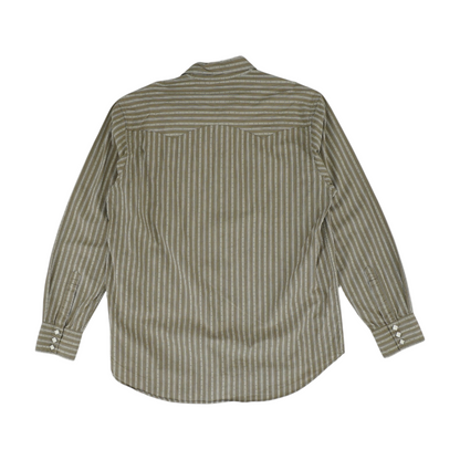 Brown Striped Long Sleeve Button Down