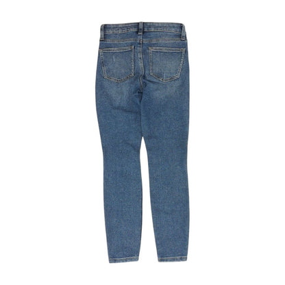 Blue Mid Rise Skinny Leg Jeans