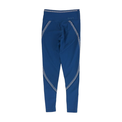 Blue Solid Leggings