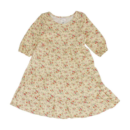 Beige Floral Dress