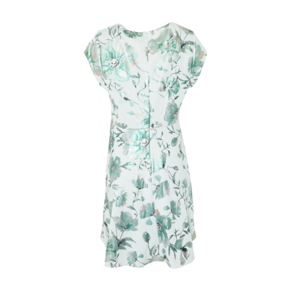 White Floral Midi Dress