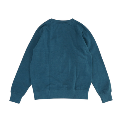Blue Solid Sweatshirt Pullover