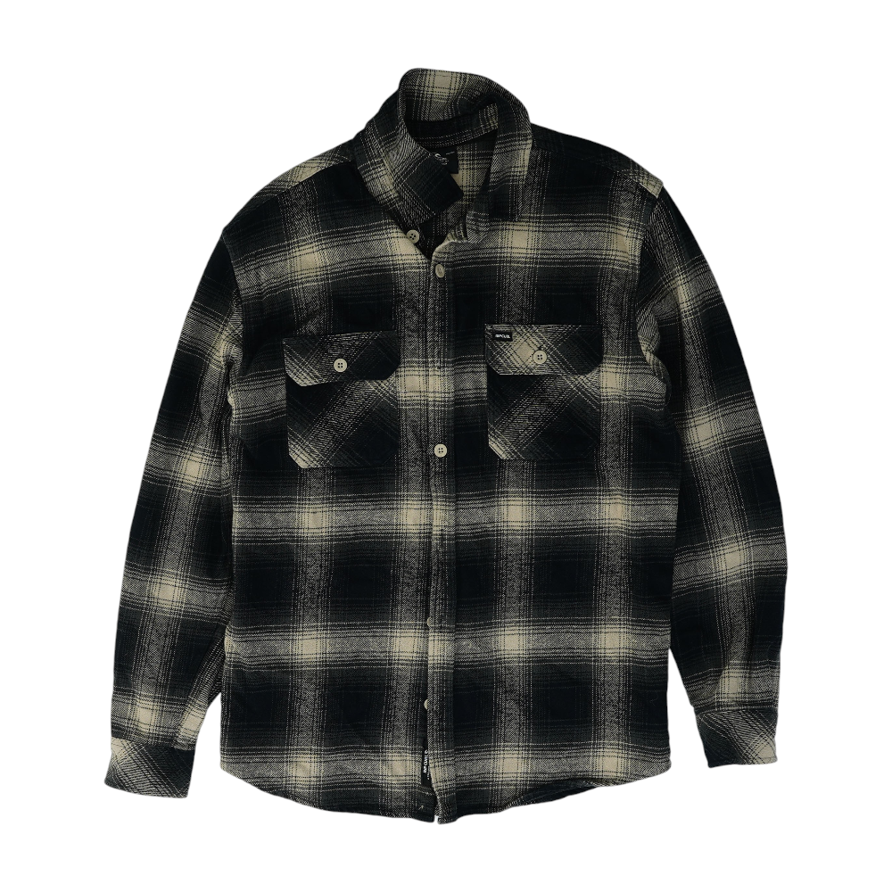 Gray Plaid Flannel Button Down