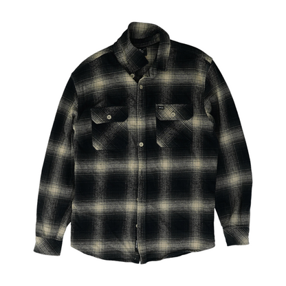 Gray Plaid Flannel Button Down