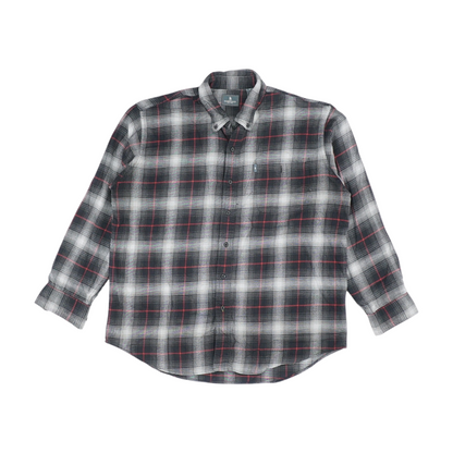 Black Plaid Flannel Button Down
