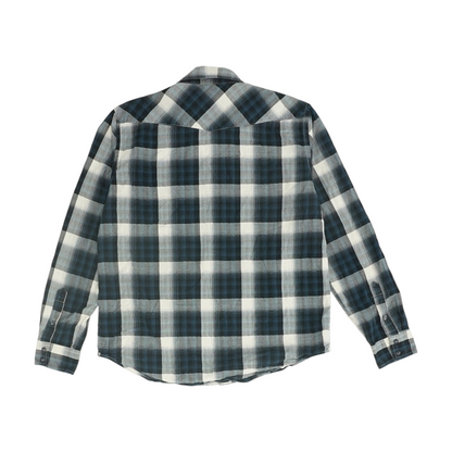 Blue Plaid Long Sleeve Button Down