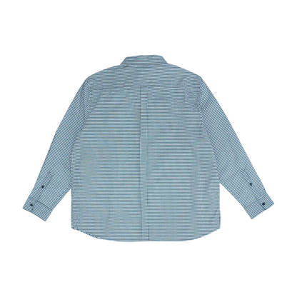 Black Print Long Sleeve Button Down