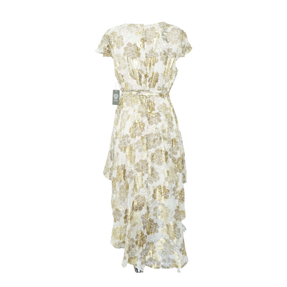 Beige Floral Maxi Dress