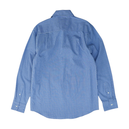 Blue Plaid Long Sleeve Button Down