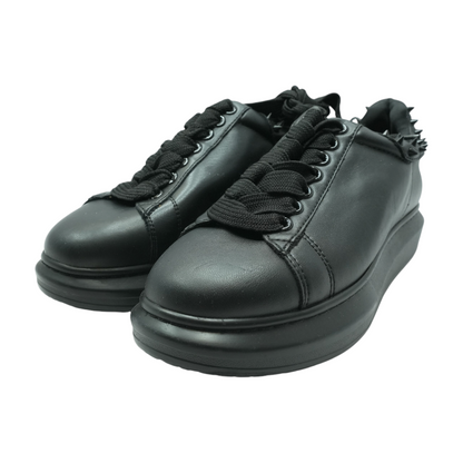 Black Lace Up Casual Shoes