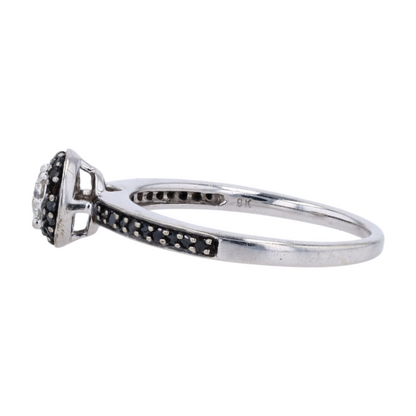 1/3 ctw 9K White Gold Diamond Engagement Ring – Image 2