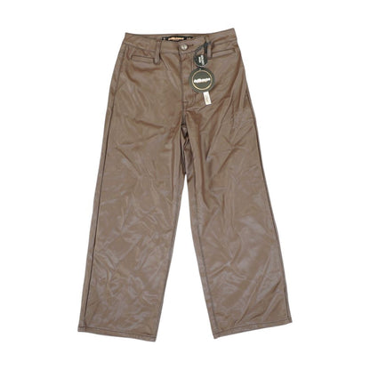Brown Solid Pants