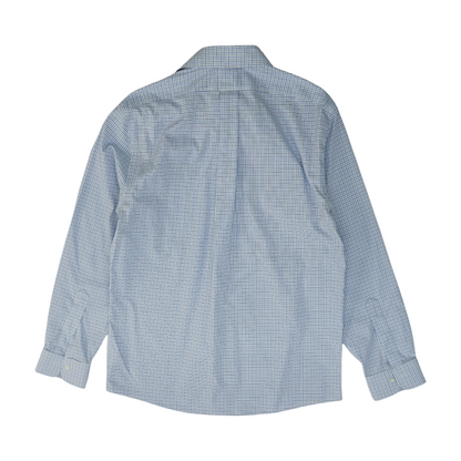 Blue Plaid Long Sleeve Button Down