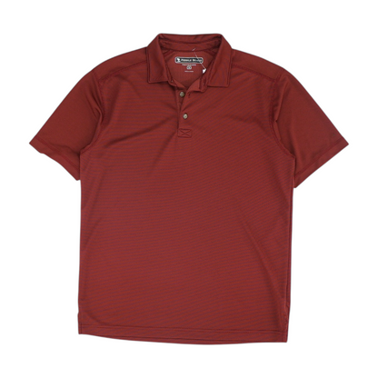 Red Striped Short Sleeve Polo