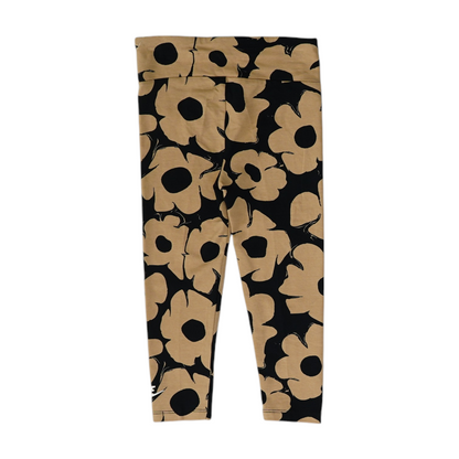 Tan Floral Active Pants