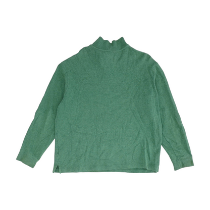 Green Solid 1/4 Zip Pullover