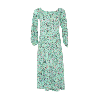 Green Floral Midi Dress