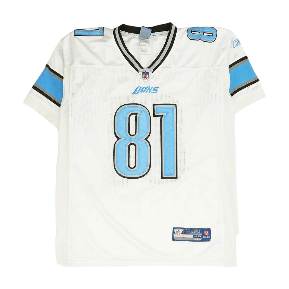 Men's White Detroit Lions Jersey
