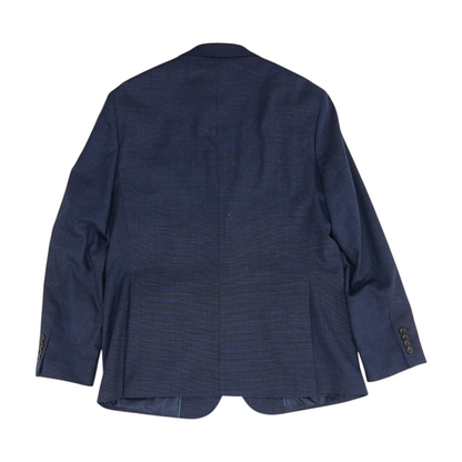 Navy Long Solid Sport Coat